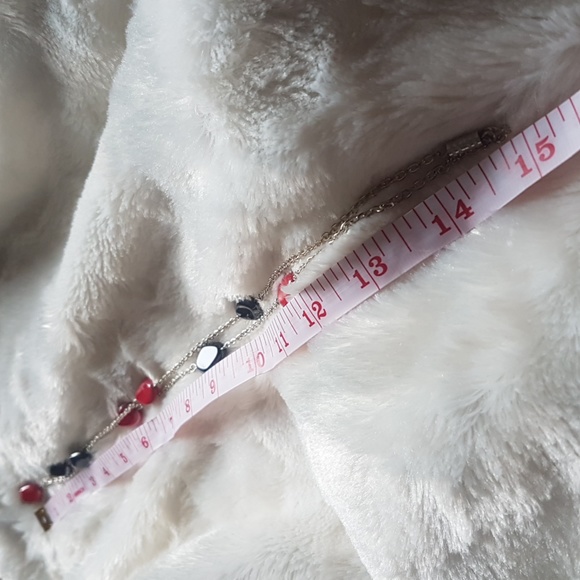 SET | Earrings and Necklace | Red & Black | Handmade - Picture 7 of 10